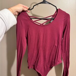 Primark Burgundy Long Sleeve Bodysuit